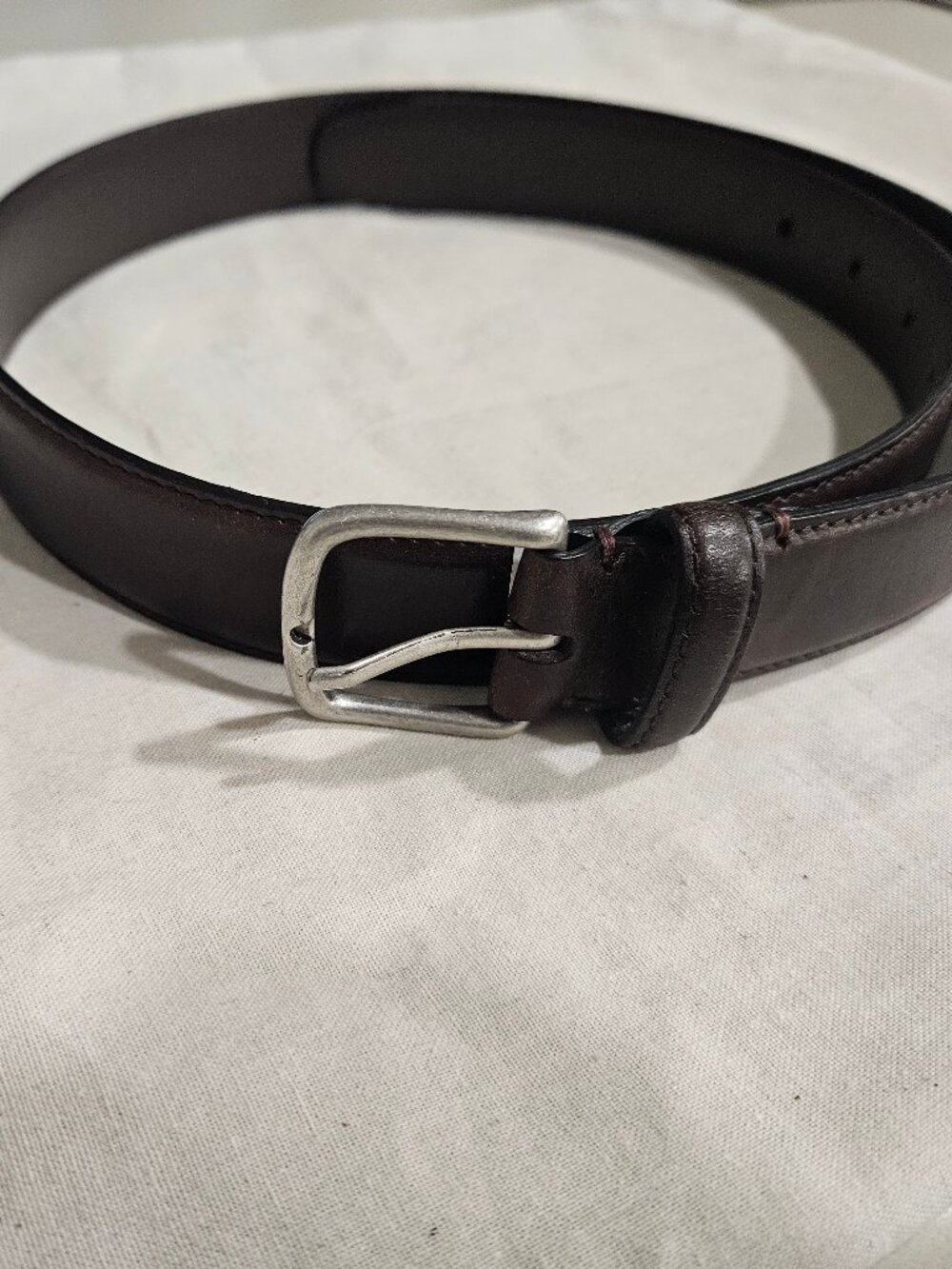 Essential Dark Brown/Antique Silver Belt
